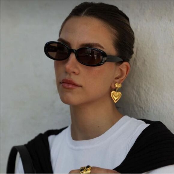 Vintage style heart drop earrings N347 - Picture 1 of 3